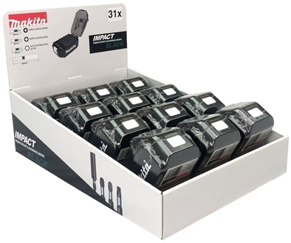 Изображение Makita Display 12x Impact Black Bit-Set 31-tlg.