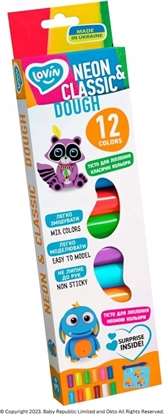 Picture of Maksik Ciastolina Zestaw do modelowania 12 kolorów Lovin 41182