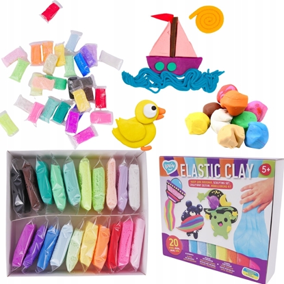 Picture of Maksik Ciastolina Zestaw Elastic Clay 20 sztuk TM Lovin 70140