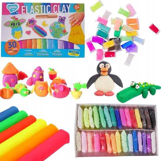 Picture of Maksik Ciastolina Zestaw Elastic Clay 30 sztuk TM Lovin 70141