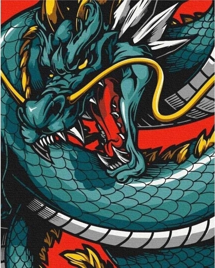 Picture of Malowanie po numerach - Królewski smok 40x50cm EDUKAMP