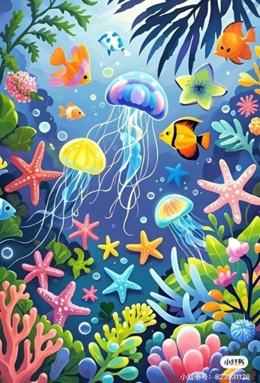 Picture of Malowanie po numerach 40x50cm Rafa koralowa