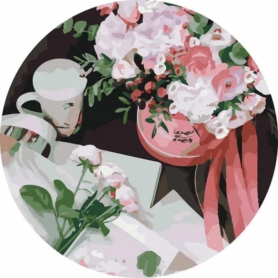 Picture of Malowanie po numerach okrge - Dobry ranek 40cm