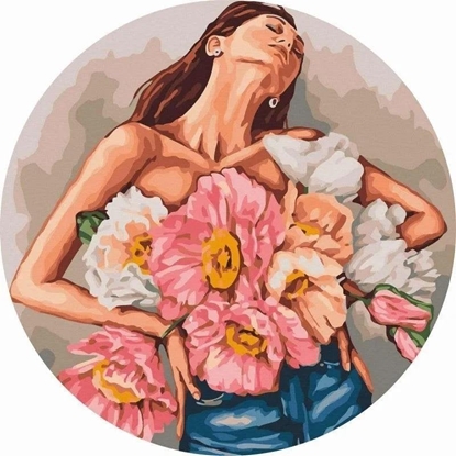 Picture of Malowanie po numerach okrge - Dziewczyna... 40cm EDUKAMP