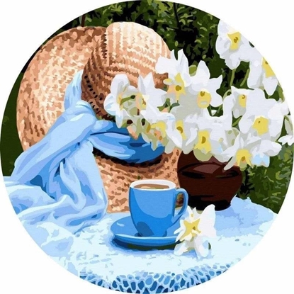 Picture of Malowanie po numerach okrge - Filianka herbaty