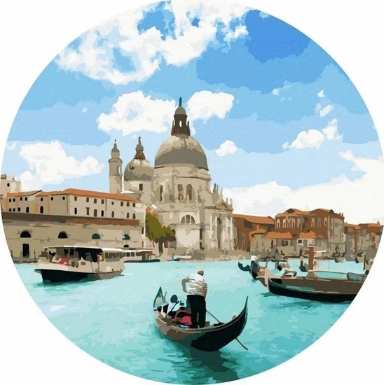 Picture of Malowanie po numerach okrge - Soneczna Wenecja