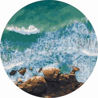 Picture of Malowanie po numerach okrge - Wzburzony ocean 40