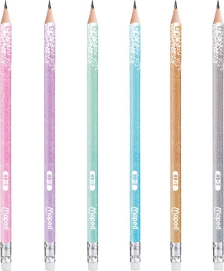 Picture of Maped Oówek z gumk Glitter brokat HB (12szt)