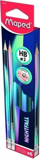 Picture of Maped Oówek z gumk Nightfall HB (6szt) MAPED