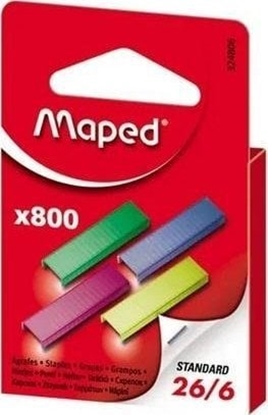 Изображение Maped Zszywki kolorowe 26/6 800szt MAPED