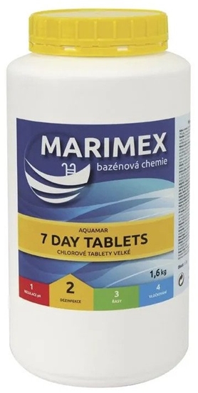 Изображение Marimex 7 Denní tablety 1,6 kg - bazénová chemie - DEZINFEKCE