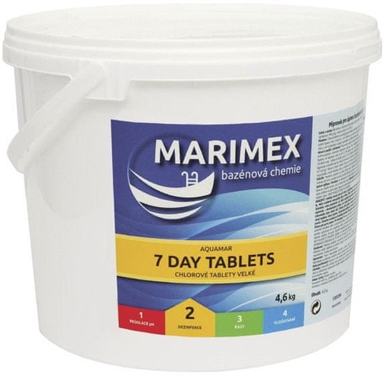 Изображение Marimex 7 Denní tablety 4,6 kg - bazénová chemie - DEZINFEKCE