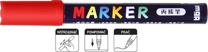 Picture of Marker akrylowy 1-2mm czerwony (6szt) M&G
