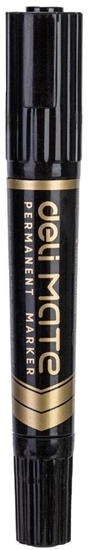 Picture of Marker permanentny dwustronny czarny (10szt) DELI