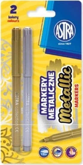 Picture of Markery metaliczne zoty i srebrny 2szt ASTRA