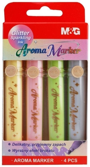 Picture of Markery zapachowe brokatowe 4 kolory mix M&G