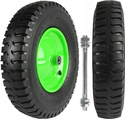 Attēls no Mar-Pol MAR-POL KOO DO TACZKI PNEUMATYCZNE 400, FELGA METAL, OYSKO, 7 WARSTW ZIELONE