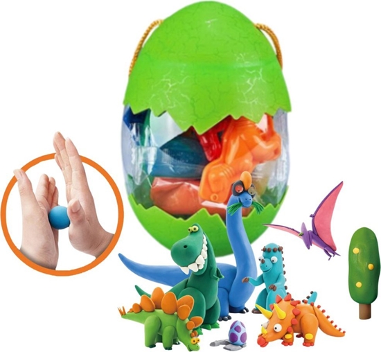 Picture of MASA PLASTYCZNA DINOZAURY Z FOREMKAMI 1SZT