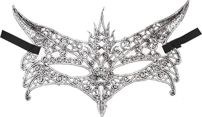 Attēls no Maska subtelna koronkowa glamour srebrna MIX