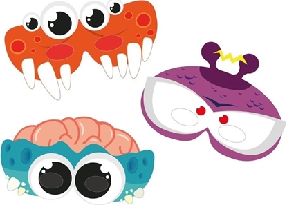 Изображение Maski Monster party 3szt