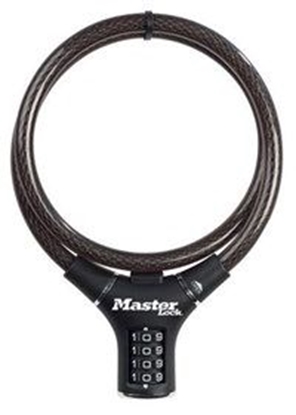 Attēls no MasterLock Zapicie rowerowe 8229 12mm 90cm SZYFR czarne (DWZ) (MRL-8229EURDPRO)