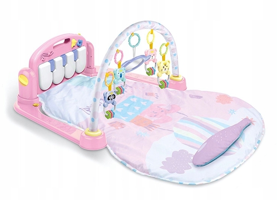 Picture of Mata dla niemowlÄt z zawieszkami i pianinkiem zwierzÄtka rÃ³Å¼owa