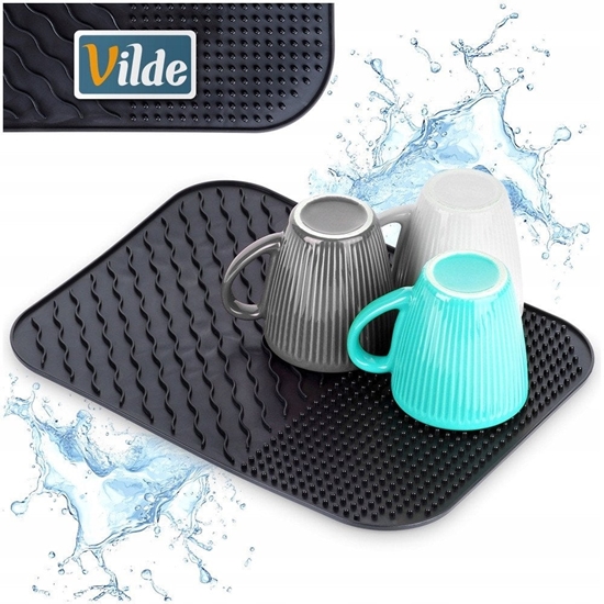 Picture of Mata do suszenia naczy silikonowa czarna 34x26,5 cm