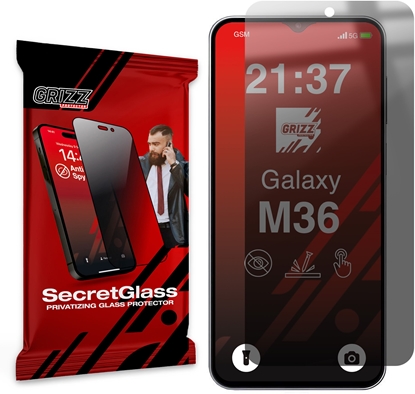 Изображение Matowe szko prywatyzujce GrizzGlass SecretGlass do Samsung Galaxy M36
