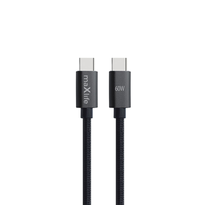 Picture of Maxlife MXUC-12 cable USB-C - USB-C 1,0 m 60W blac