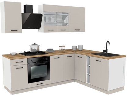 Изображение MEBLE KUCHENNE ZESTAW VARIO Z1 240x180CM KASZMIR BLAT DB EVOKE BEZ AGD