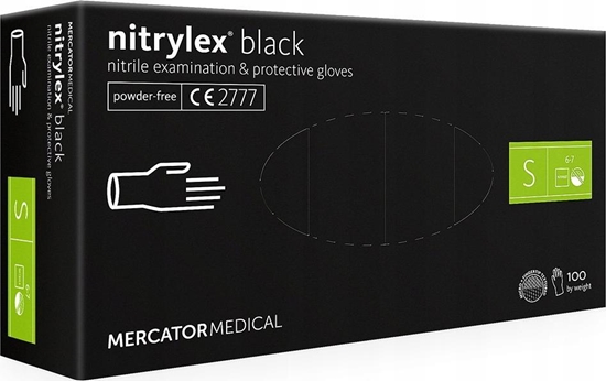 Picture of Mercator Medical rkawice diagnostyczne nitrylex black roz. S 100szt. RD30104002