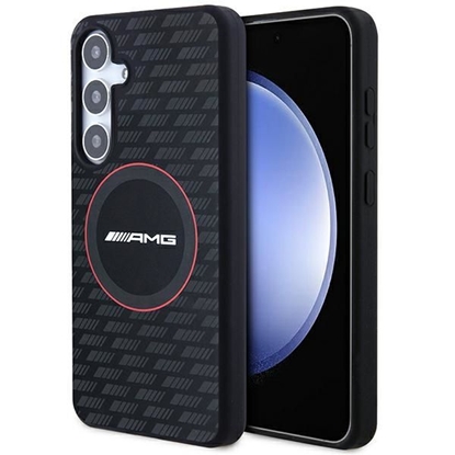 Picture of Mercedes-Benz AMG Silicone Carbon Pattern MagSafe case for Samsung Galaxy S24 - black