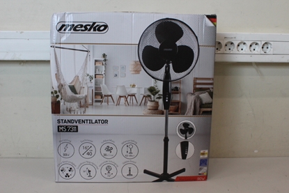 Picture of SALE OUT. Mesko | Fan | MS 7311 | Stand Fan | DAMAGED PACKAGING, SCRATCHED, BENT SUPPORT | Black | Diameter 40 cm | Number of speeds 3 | Oscillation | 45 W