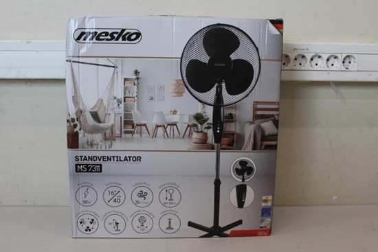 Picture of SALE OUT. Mesko | Fan | MS 7311 | Stand Fan | DAMAGED PACKAGING, SCRATCHED, BENT SUPPORT | Black | Diameter 40 cm | Number of speeds 3 | Oscillation | 45 W