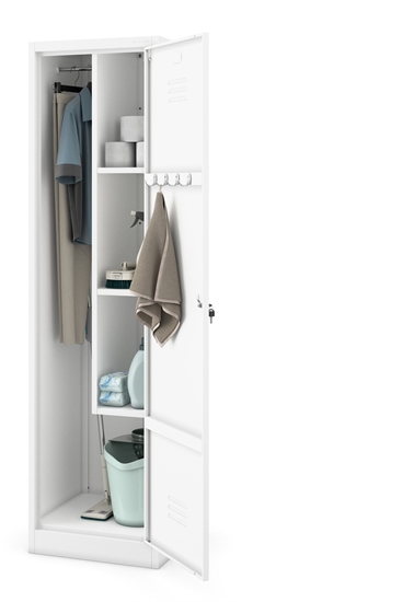 Picture of Metalowa szafa gospodarcza AGNES, 500 x 1850 x 500 mm, biaa