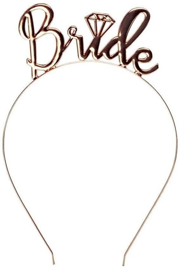 Picture of Metalowa tiara Bride róowe zoto