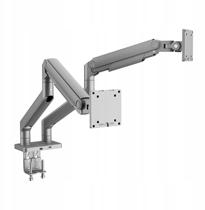 Attēls no Metalowy uchwyt na dwa monitory JAKE, szary