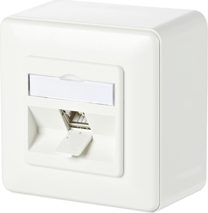 Picture of Metz Connect C6Amodul 1 Port 180° AP-Dose, reinweiß RAL9010
