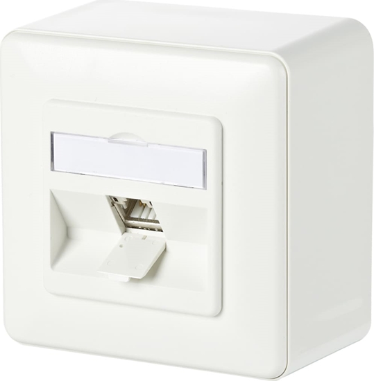 Picture of Metz Connect C6Amodul 1 Port 180° AP-Dose, reinweiß RAL9010