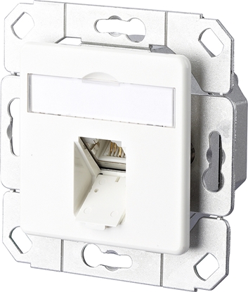 Picture of Metz Connect E-DAT C6A 1 port flush mounted trunking installation, pure white