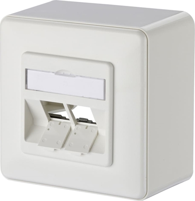 Picture of Metz Connect Keystone Anschlussdose AP 2 Port unbestückt reinweiß
