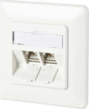 Attēls no Metz METZ CONNECT C6Amodul 2-portowa puszka podtynkowa 180M, czysta biel RAL9010