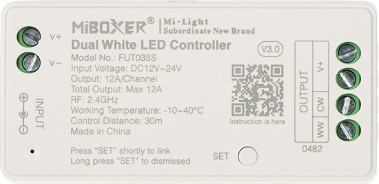 Picture of MiBoxer Kontroler tam LED CCT 12A Mi-Light FUT035S