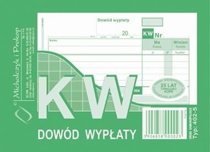Изображение Michalczyk & Prokop Druk KW dowód wypaty A6 wielokopia, 80kart., M&P (38K013A)