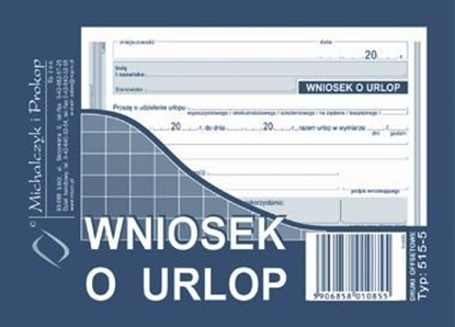 Изображение Michalczyk & Prokop Druk Wniosek o udzielenie urlopu, 40kart., M&P (38K049A)