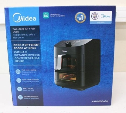 Picture of Midea SALE OUT. MAD1100DADK Air fryer digital,Two-zone cavity, 6.4L + 4.4L | | Two Zone Airfryer | MAD1100DADK | Power 1850 W | Capacity 4.4/6.4 L | Rapid Air technology | Black | UNPACKED, SCRATCHED SIDES AND TOP