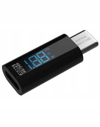Attēls no Miernik Adapter Mathorn MPMA-40CC140 USB C do C LED PD 140W 5A VW 8K 40Gbps
