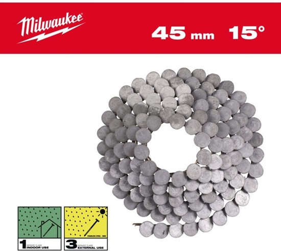 Picture of MILWAUKEE NAILS 15deg RING 3.05 x 45mm HDG-1440
