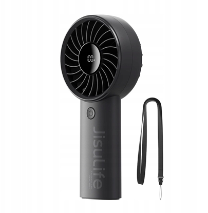 Attēls no Mini wentylator Jisulife Handheld Fan Life4 3600mAh przenony wiatraczek USB - czarny