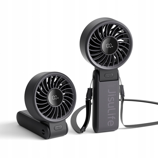 Picture of Mini wentylator Jisulife Handheld Fan Life7 3600mAh przenony wiatraczek USB - czarny